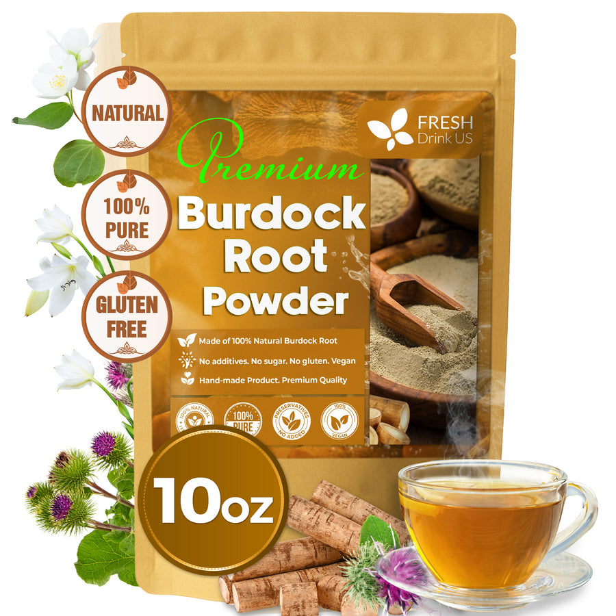 Burdock Root Powder, Burdock Root Extract, 100% Natural & Pure from Burdock Root, Burdock Root Herbal Tea, No Additives, No Caffeine, Vegan