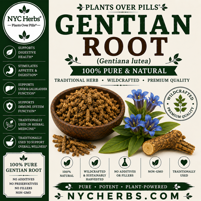 Gentian Root c/s | Potent Bitter & Appetite Stimulant