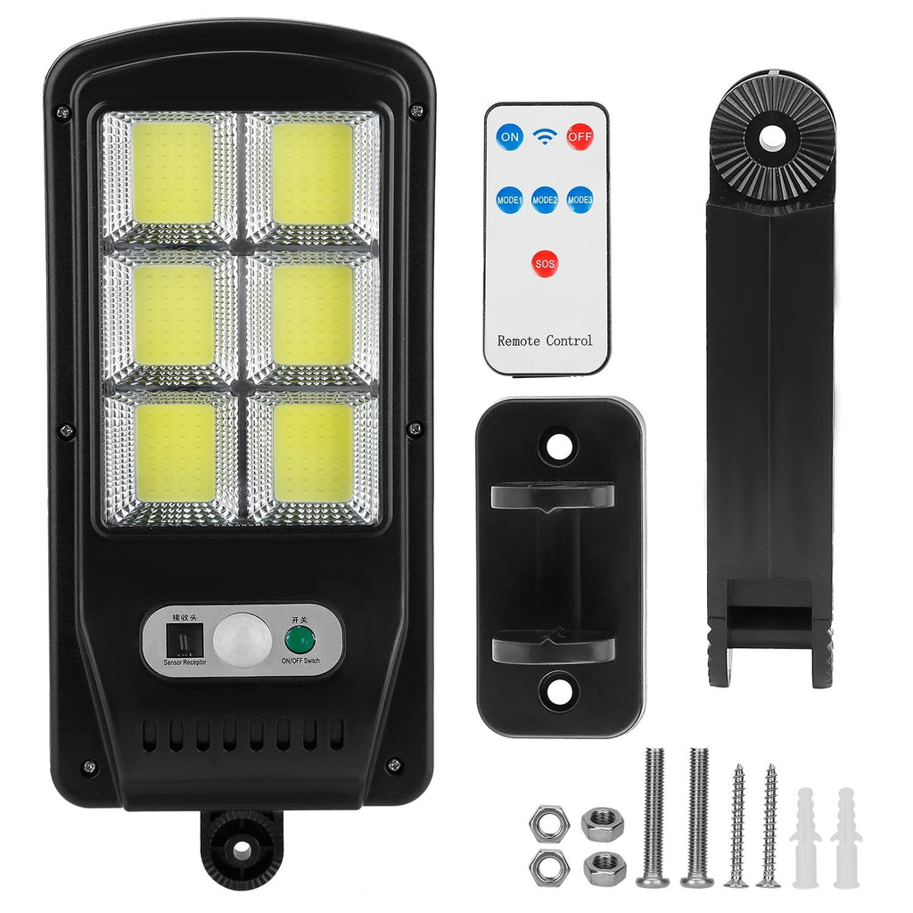 Solar Powered Wall Lights Outdoor 128LED Beads Motion Sensor Lamp IP65 Waterproof 3 Modes Sensor Light W/ Remote Control For Street Front Door Deck
