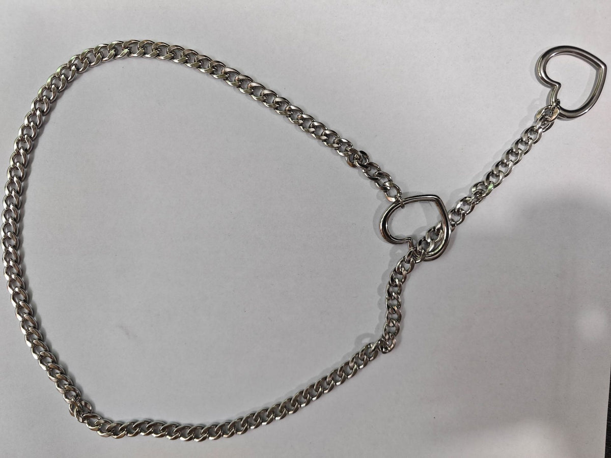 Gothic Cuban Adjustable Love Heart Necklace