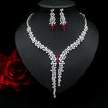 Zircon Earrings and Necklace Set
