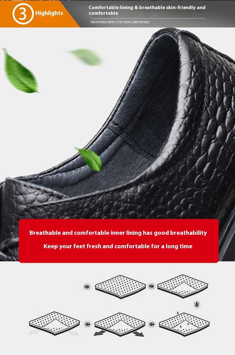 Heightened Breathable Leather Formal Shoes