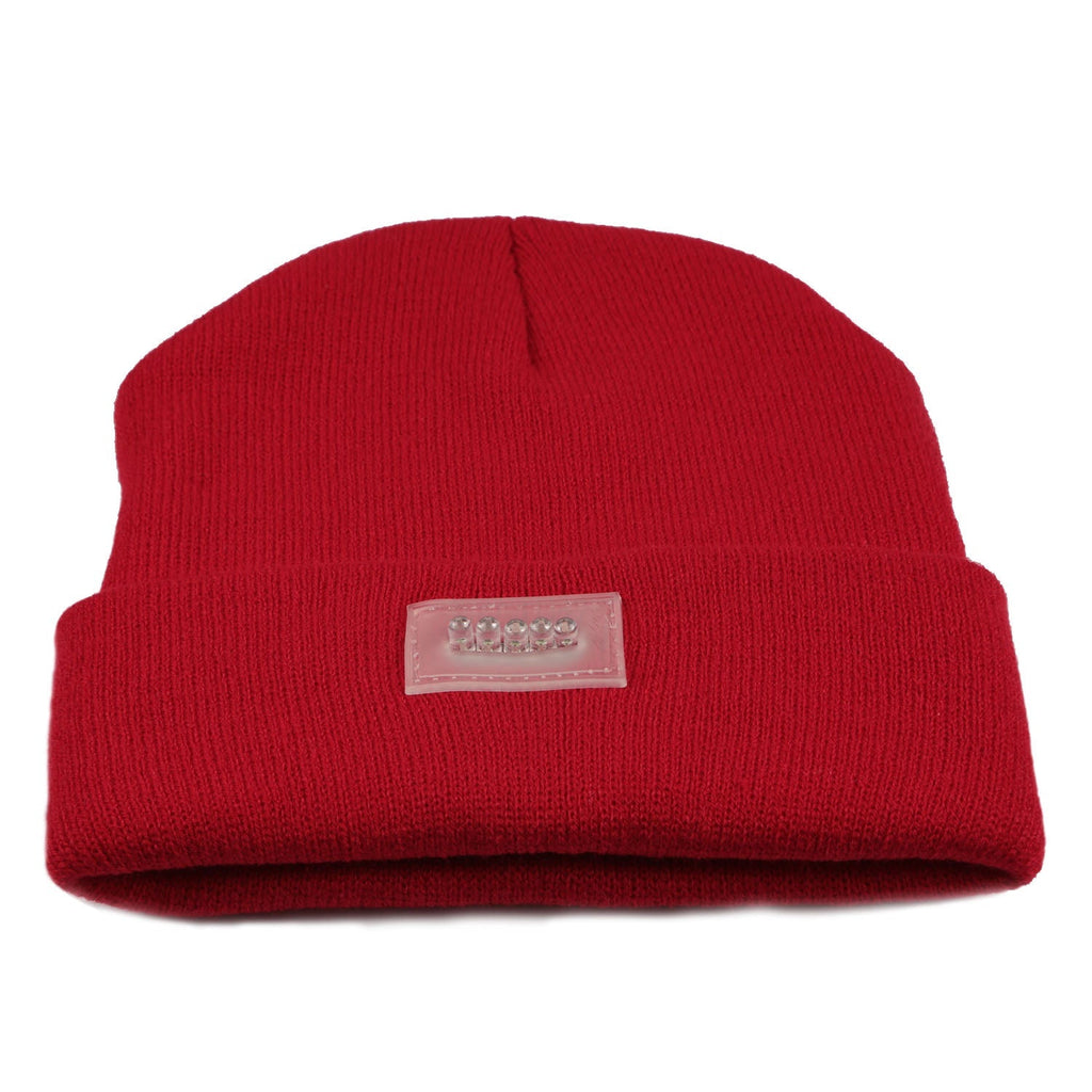 Unisex 5 LED Knitted Beanie Winter Warm Hat Camping Jogging Running Cap Headlamp