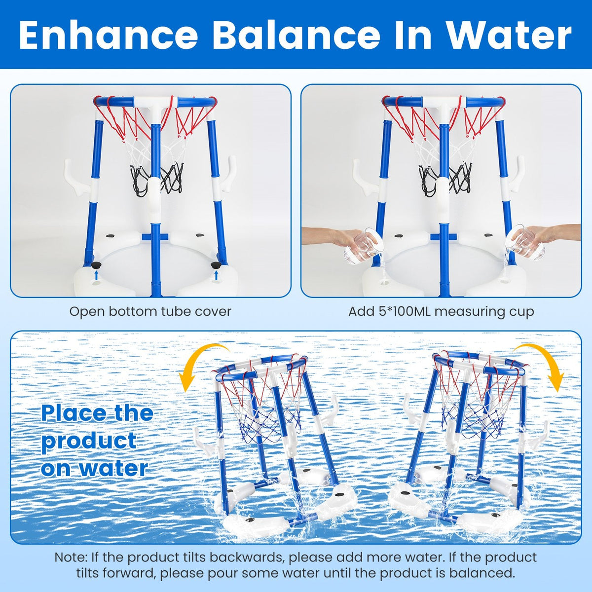 GBruno Floating Pool Basketball Game for Kids