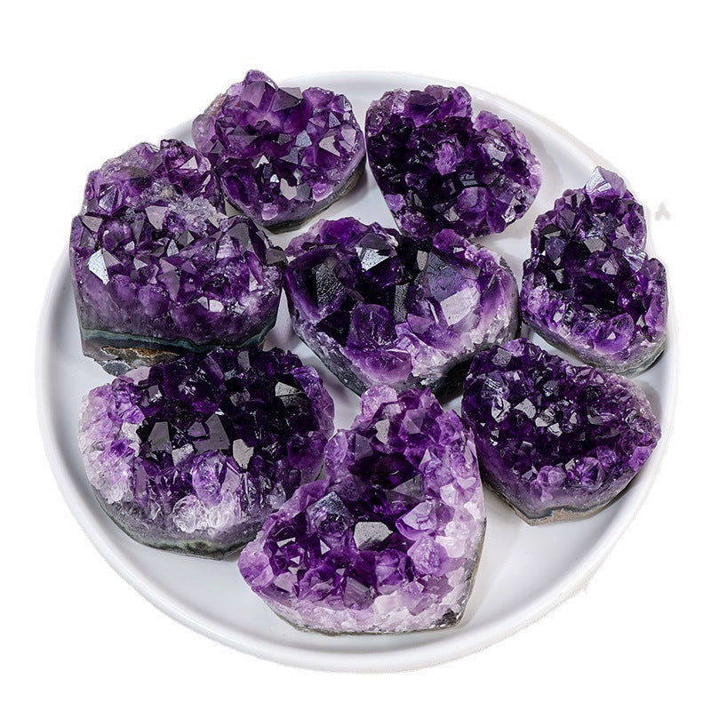 Purple Water Crystal Heart Ornament