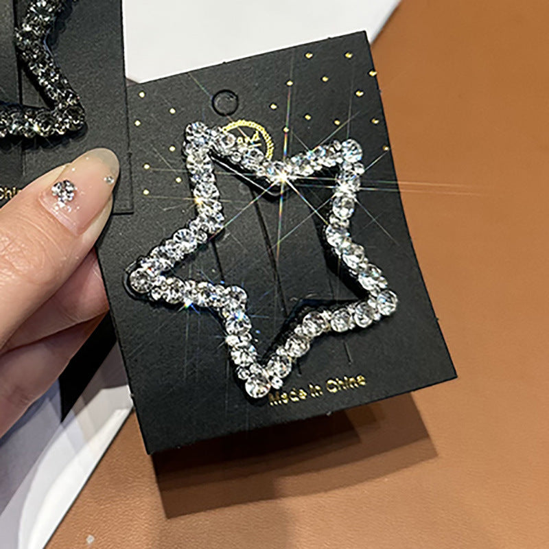 Rhinestone Star Hairpin: High-End Style
