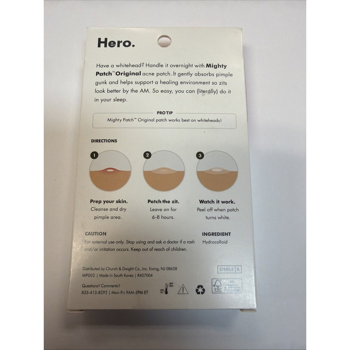 Set of 2 Hero Mighty Patch Original Blemish Treatment 72 Count, 144 Total