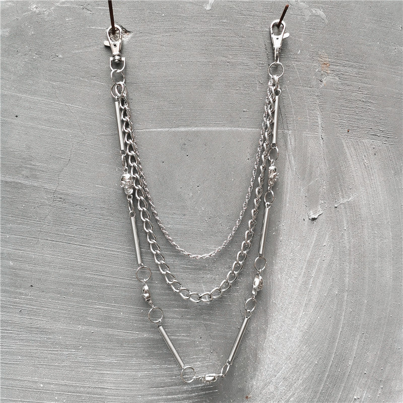 Punk Metal Jeans Chain Skull