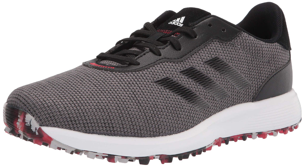 adidas mens Golf Shoe Grey/Black/Scarlet 10 US