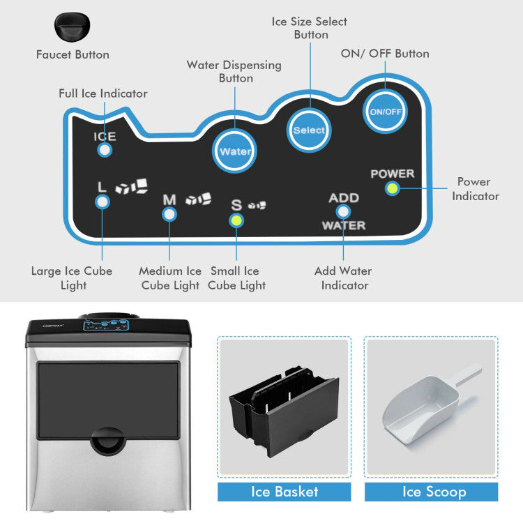 2-in-1 Ice Maker & Water Dispenser