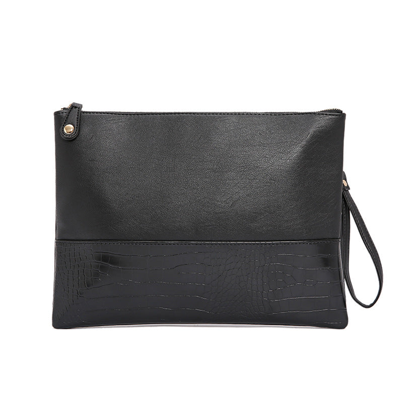 Men's Crocodile Pattern Crossbody Clutch