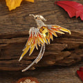 Elegant High-grade Oil Painting Phoenix Brooch