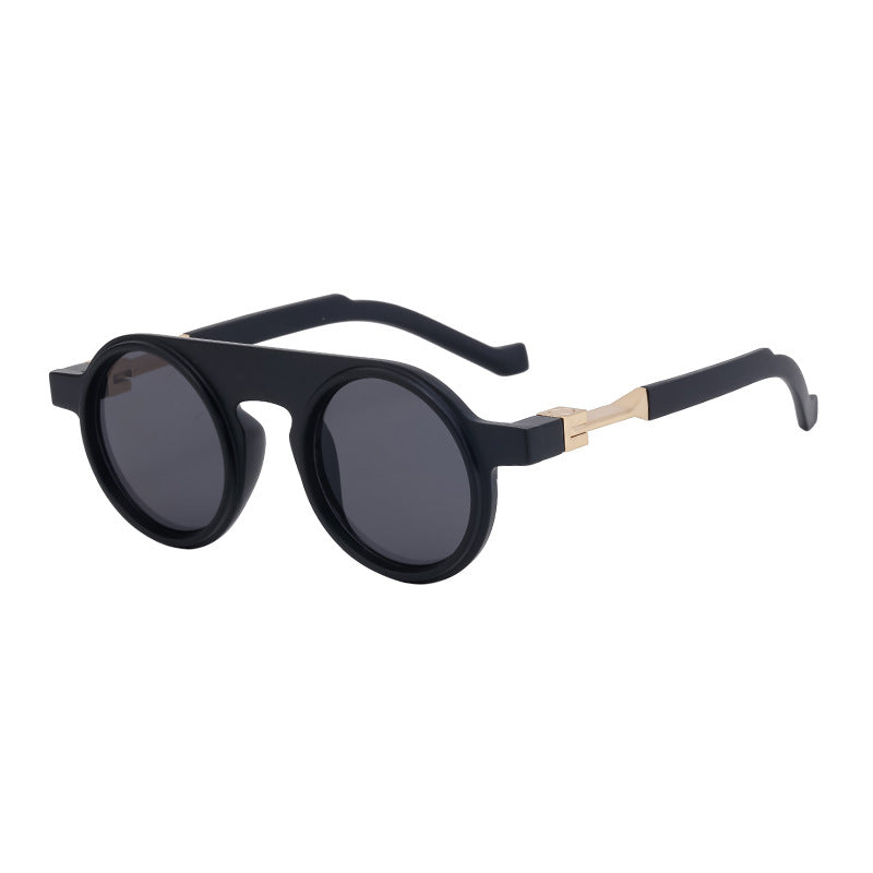 New European and American fashion round frame sunglasses for men, personalized and high-end sunglasses for men