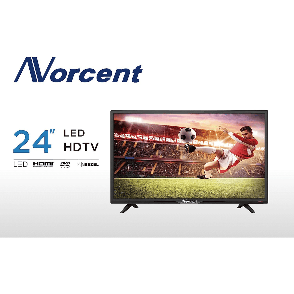 Norcent 24 Inch 720P LED HD Backlight Flat TV DVD Combo with Multimedia Access