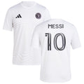 adidas Lionel Messi Inter Miami CF #10 Womens Player Name & Number Performance Shirt (White X-Large)