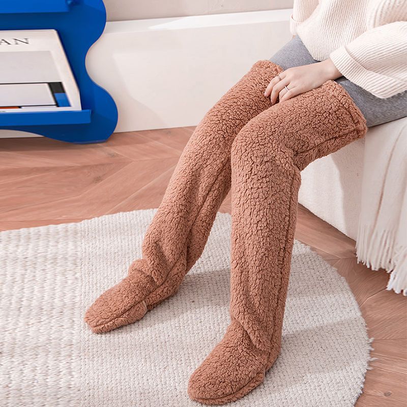 Long leg socks socks for girls autumn and winter warm socks teddy bear floor socks long tube socks warm high tube socks ﻿