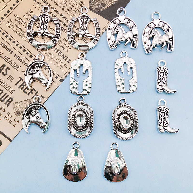 Denim Series Silver Alloy Pendant
