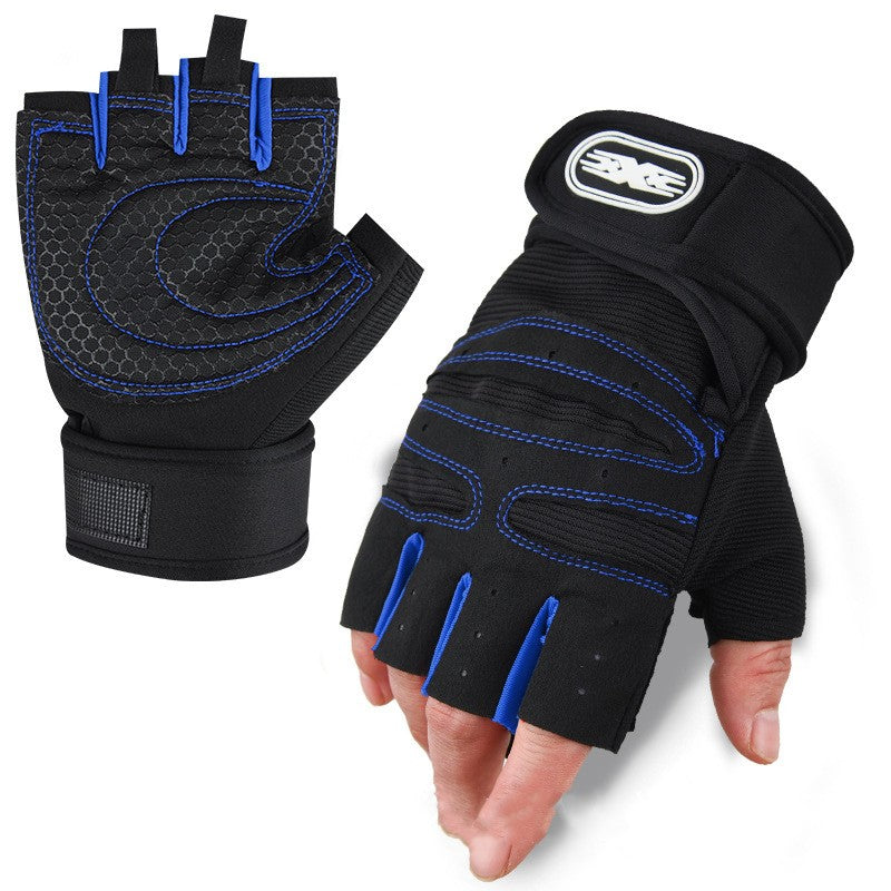Fitness cycling gloves men's and women's wrist guards half finger gloves