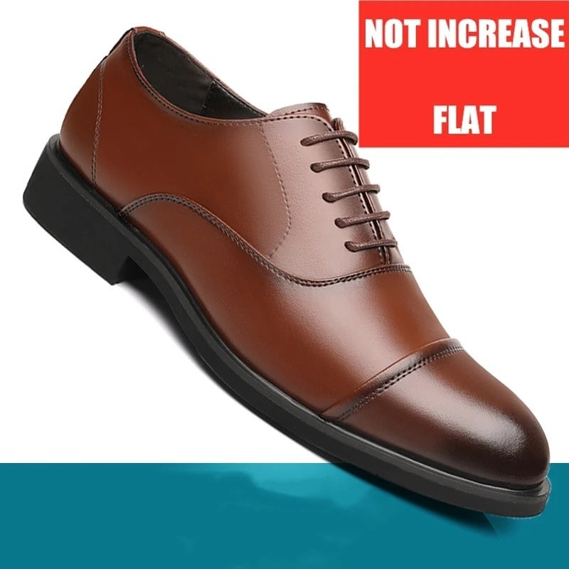 Men's Height Increasing Leather Wedding Shoes