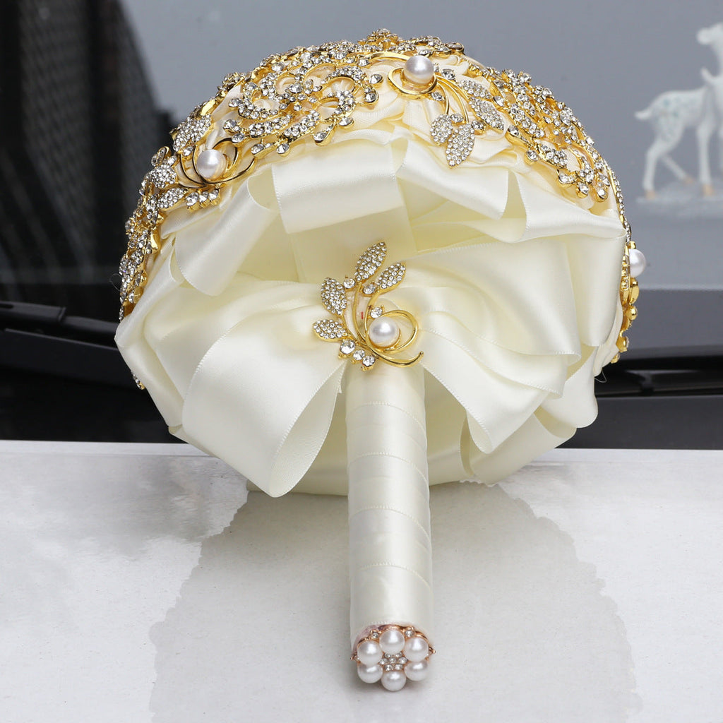 Golden Rhinestone Bridal Bouquet