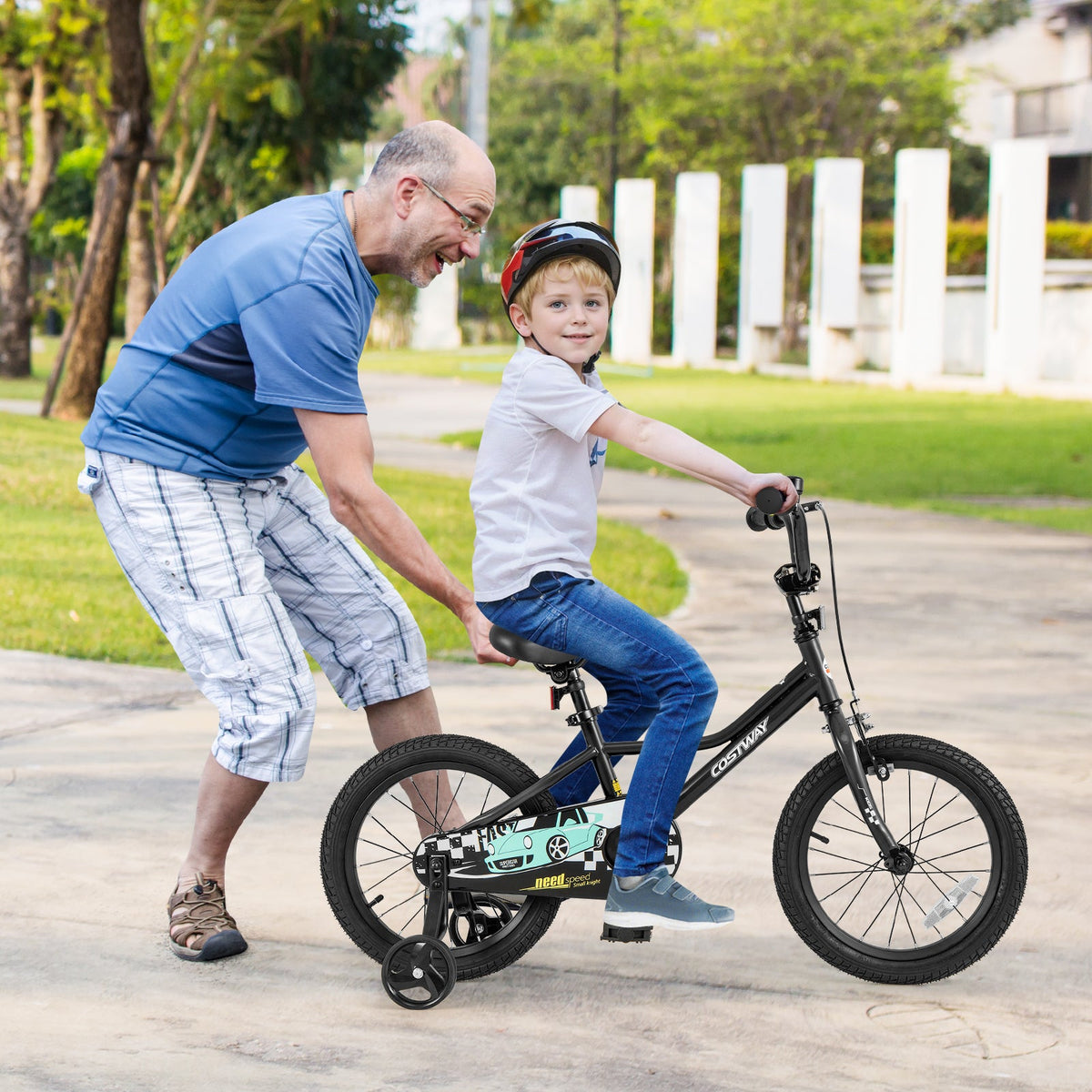 16 Inch Kids Bike Adjustable for 4-7 Years Old with Low-Step Frame
