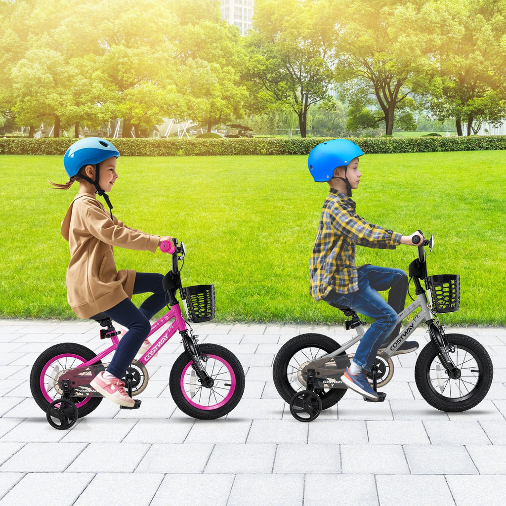 12/14/18 Inch Kids Bike Adjustable with Transparent Chain Cover for 3-8 Years Old-16 inches