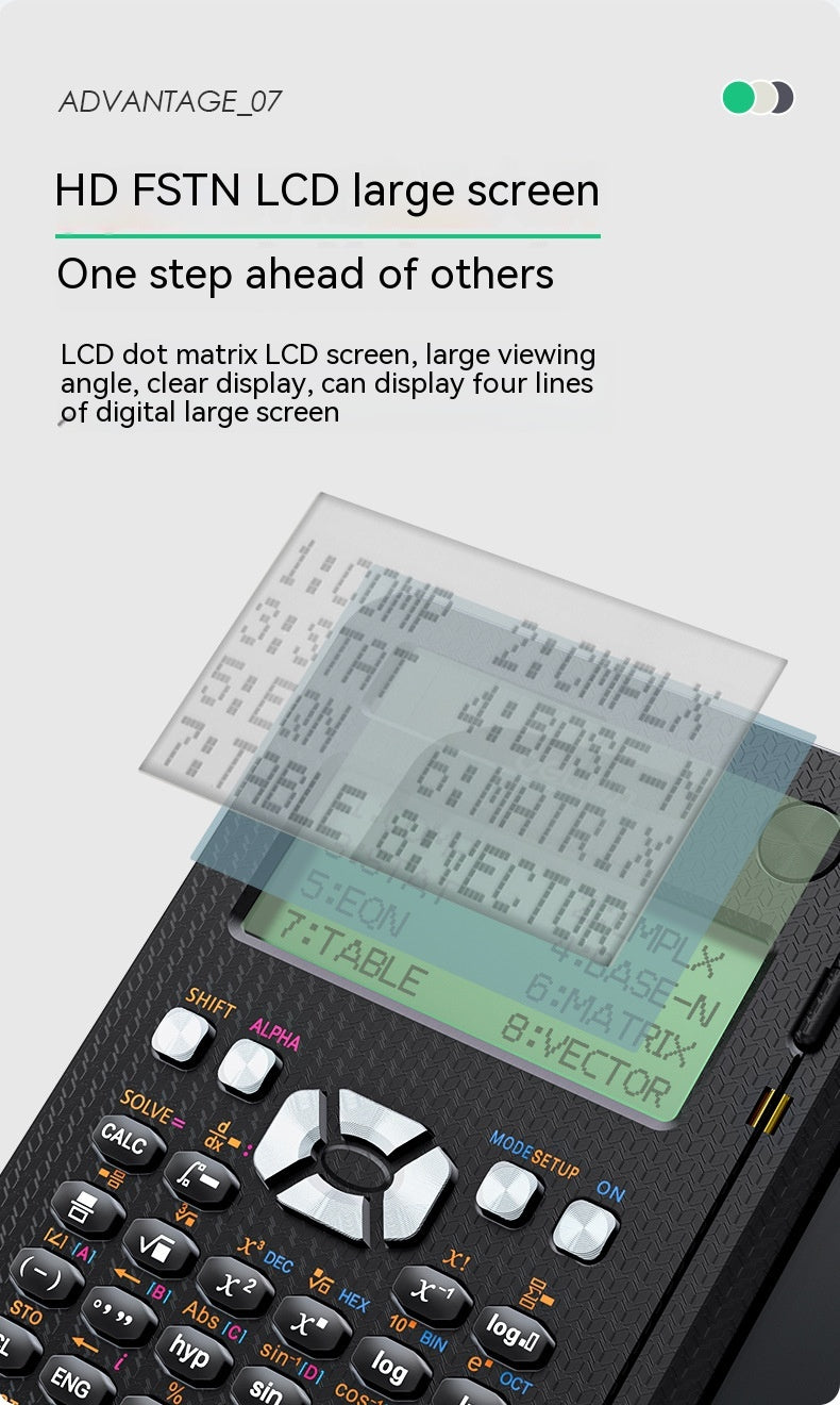 Foldable 2-in-1 Scientific Calculator and Handwriting Tablet