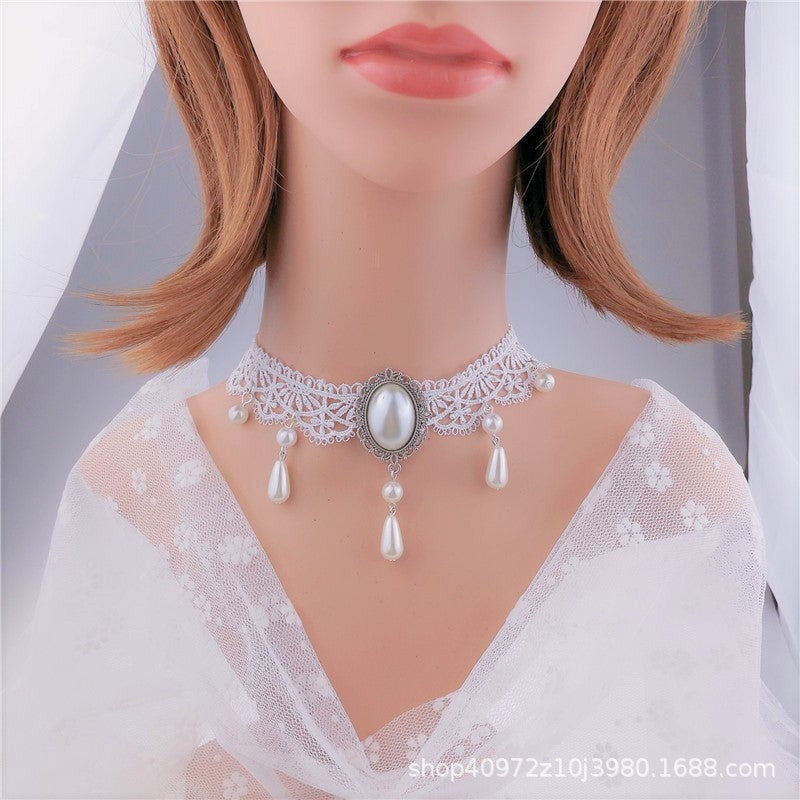 Personalized Crystal Lace Necklace
