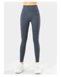 European And American Style Double-Sided Stretch Running Sports Pants High-Waisted Butt-Lifting Peach Butt Solid Color Tight Pocket Yoga Women's Long Pants
