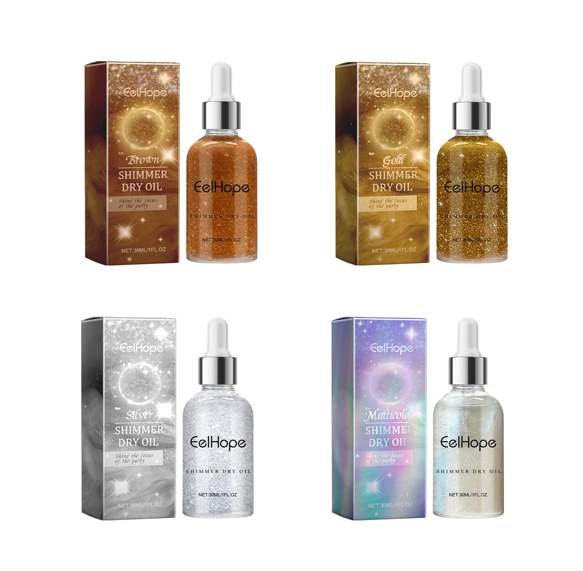 Party Body Glitter Oil, Naturally Brightening And Long-Lasting Moisturizing Party Dance Shine Shine Shine
