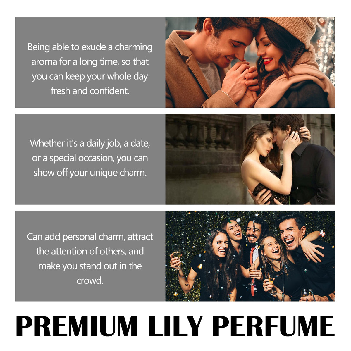Premium Lily Perfume, Women's Lily Fragrance Fragrance Natural Fresh Stay Charm Ball Perfume