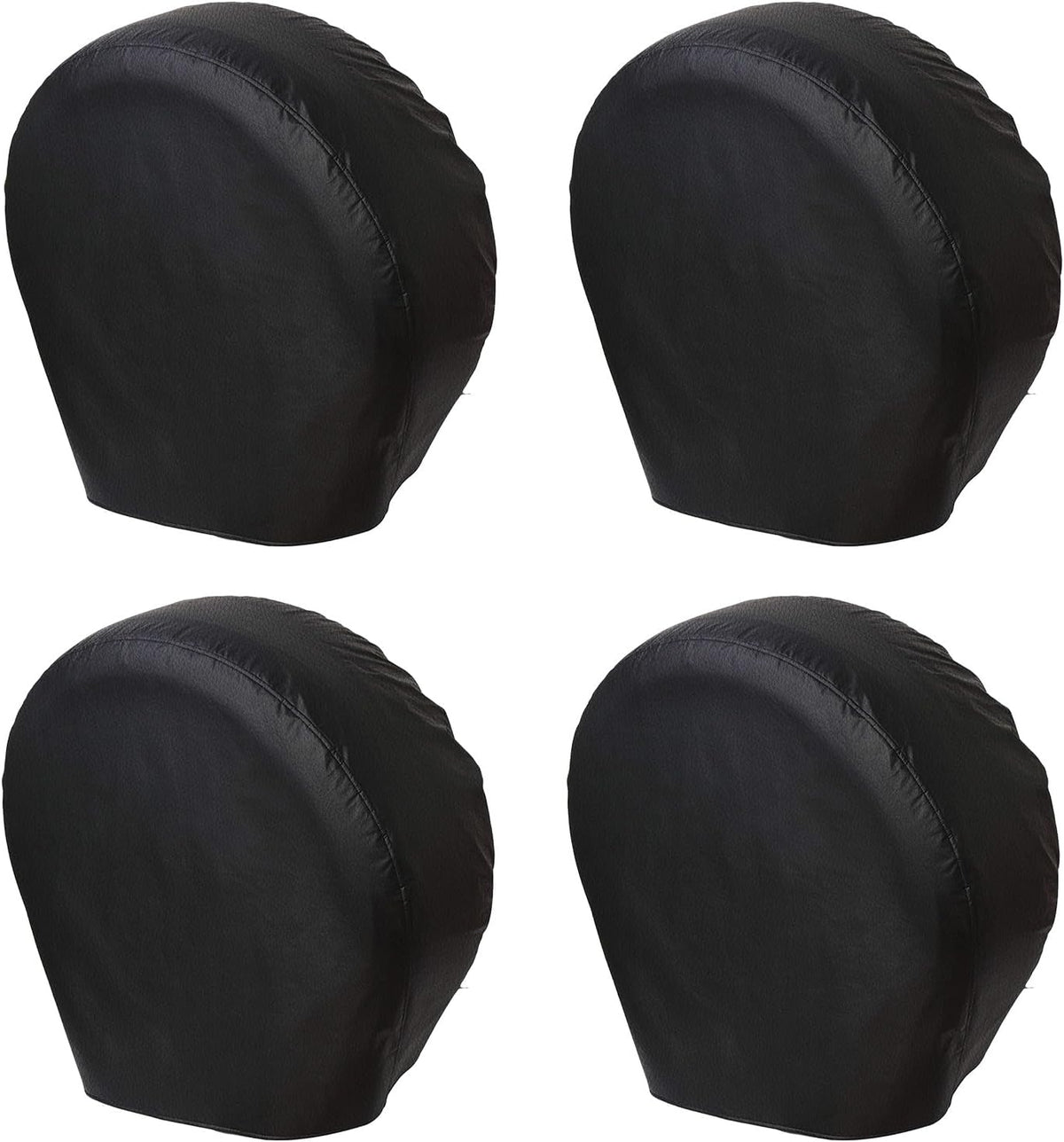 Set of 4 Black Waterproof RV Tire Covers – Heavy-Duty Wheel Protectors for Trailers, Campers, Trucks, SUVs & Motorhomes