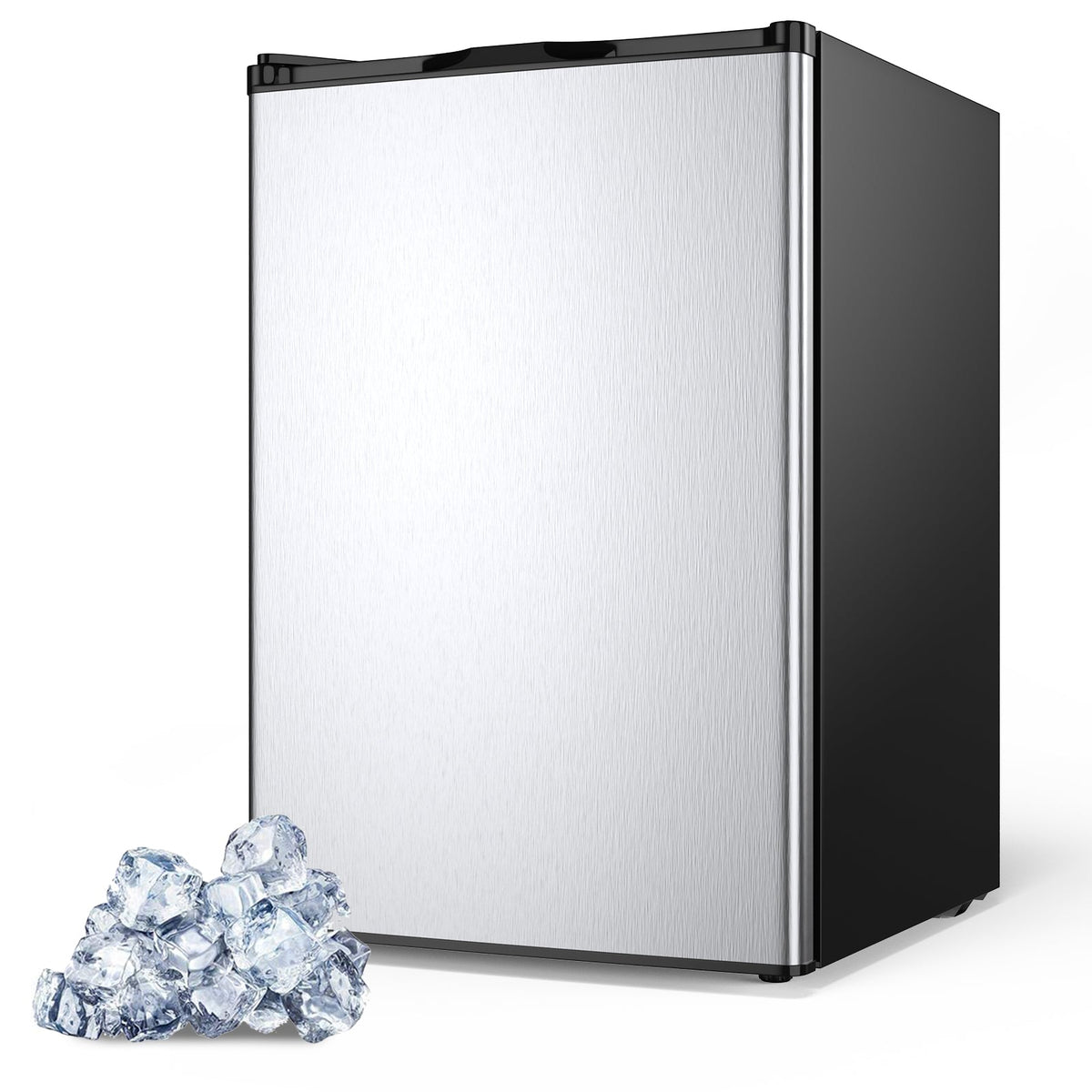 3 Cubic Feet Compact Upright Freezer with Stainless Steel Door