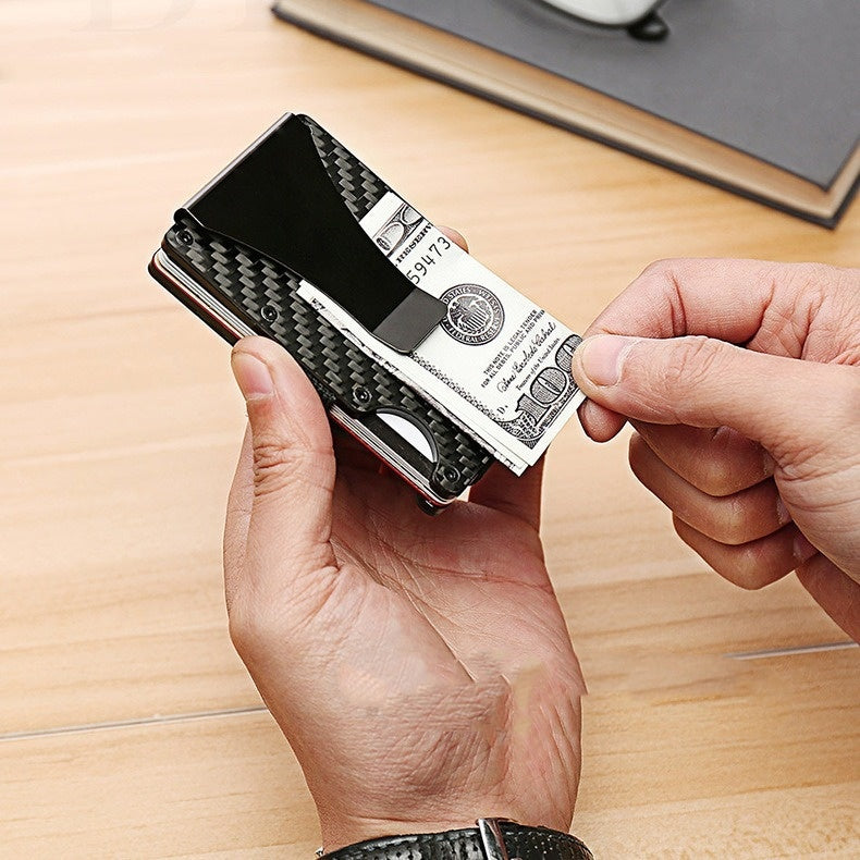 Carbon Fiber Wallet with Metal Card Holder