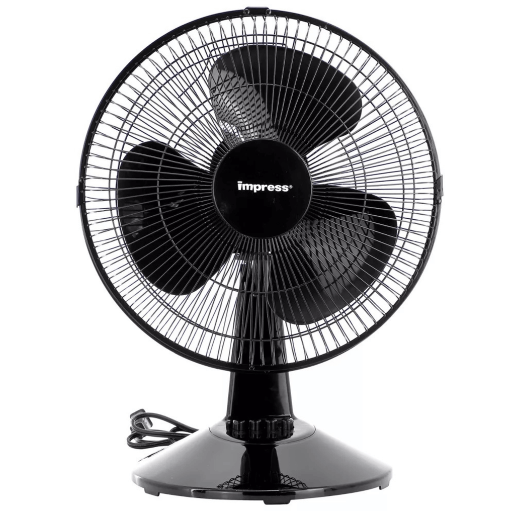 Impress 12-Inch 3-Speed Oscillating Desk and Table Fan