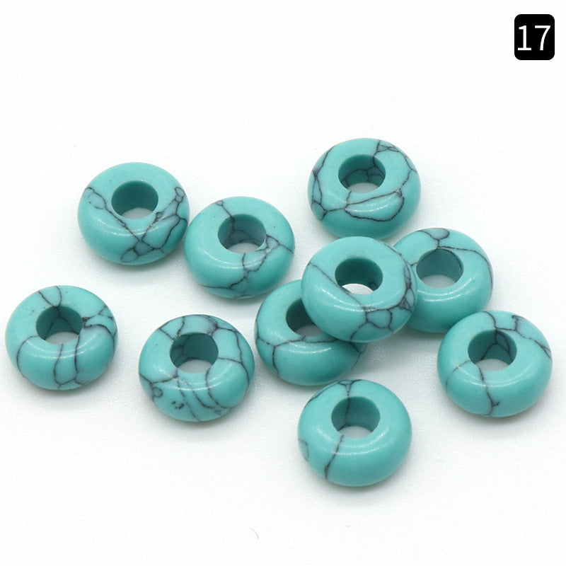 Large Hole Crystal Agate Jade Abacus Beads