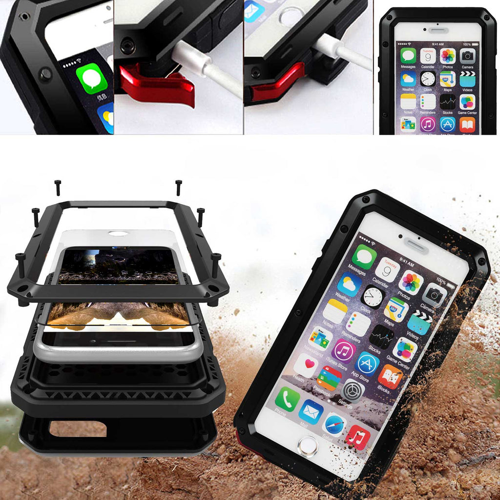 Rugged Shock-Resistant Hybrid Full Cover Case For iPhone 6 Plus
