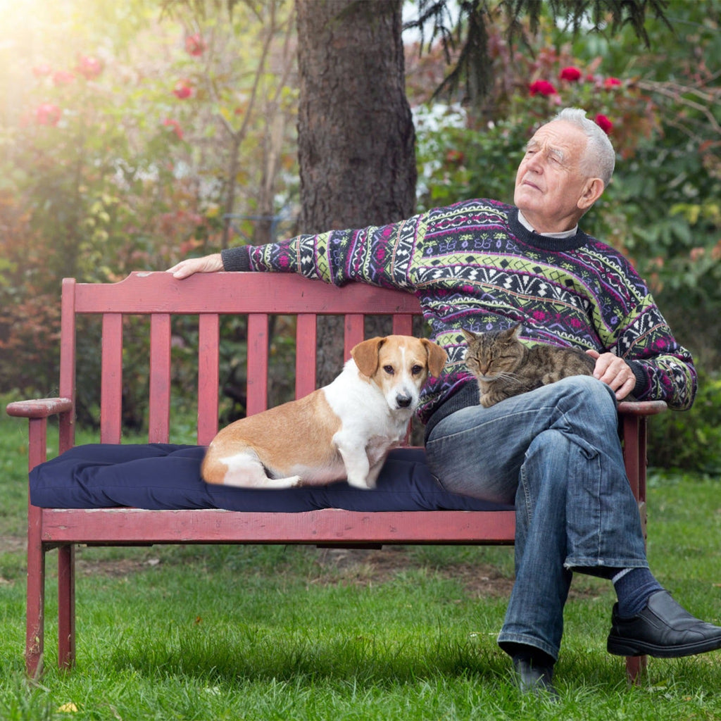 Bench Seat Cushion For Indoor Outdoor Furniture Non Slip Long Chair Cushion with Ties Strap  Swing Cushion 51.18x19.68IN For Garden Patio Balcony Entr