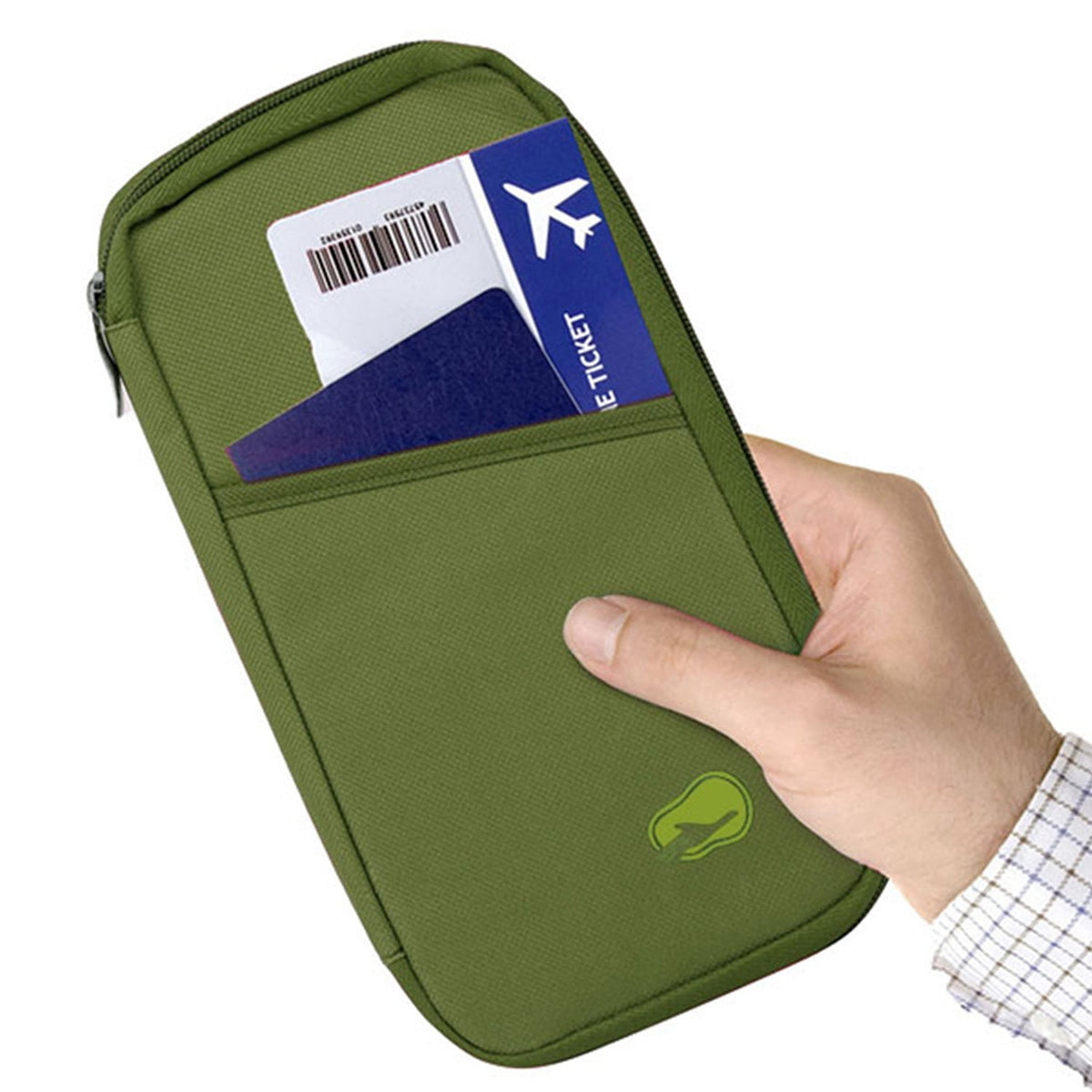 Travel Passport Wallet 12Cells Ticket ID Credit Card Holder Water Repellent Documents Phone Organizer Zipper Case Business Trip Daily Use