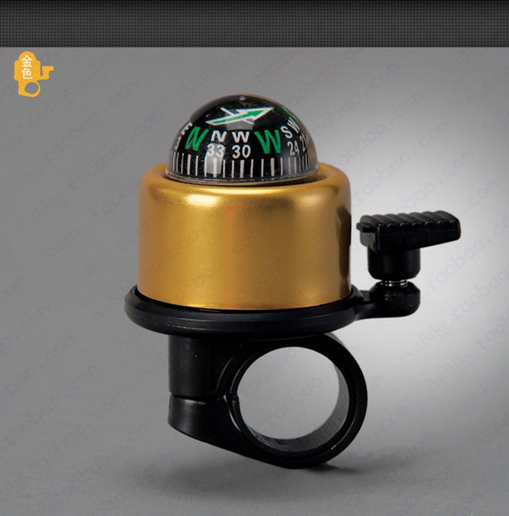 Bike Handlebar Bell with Compass & Horn