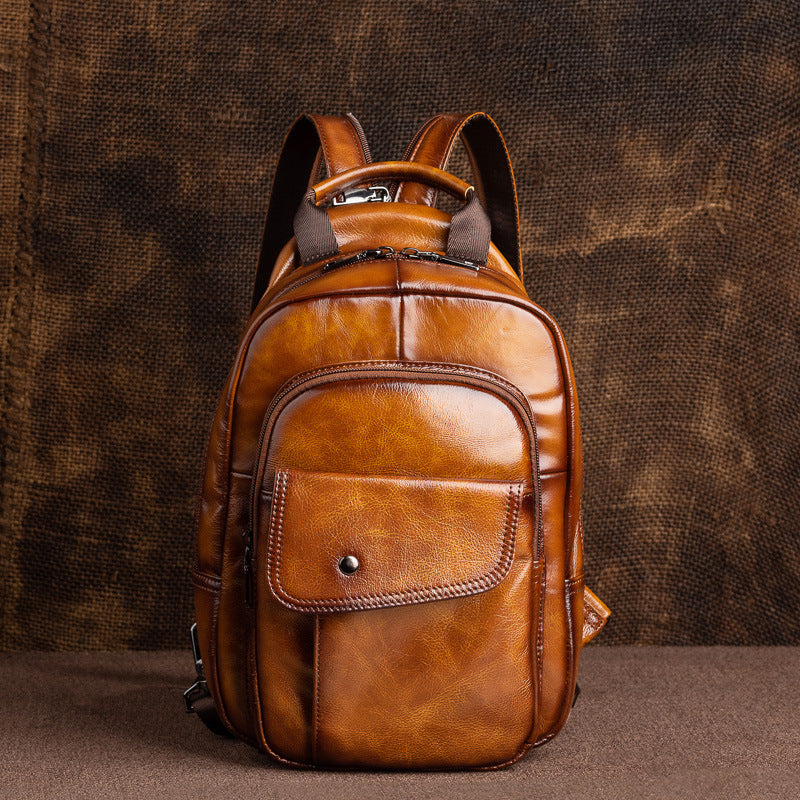Men's First Layer Cowhide Travel Bag