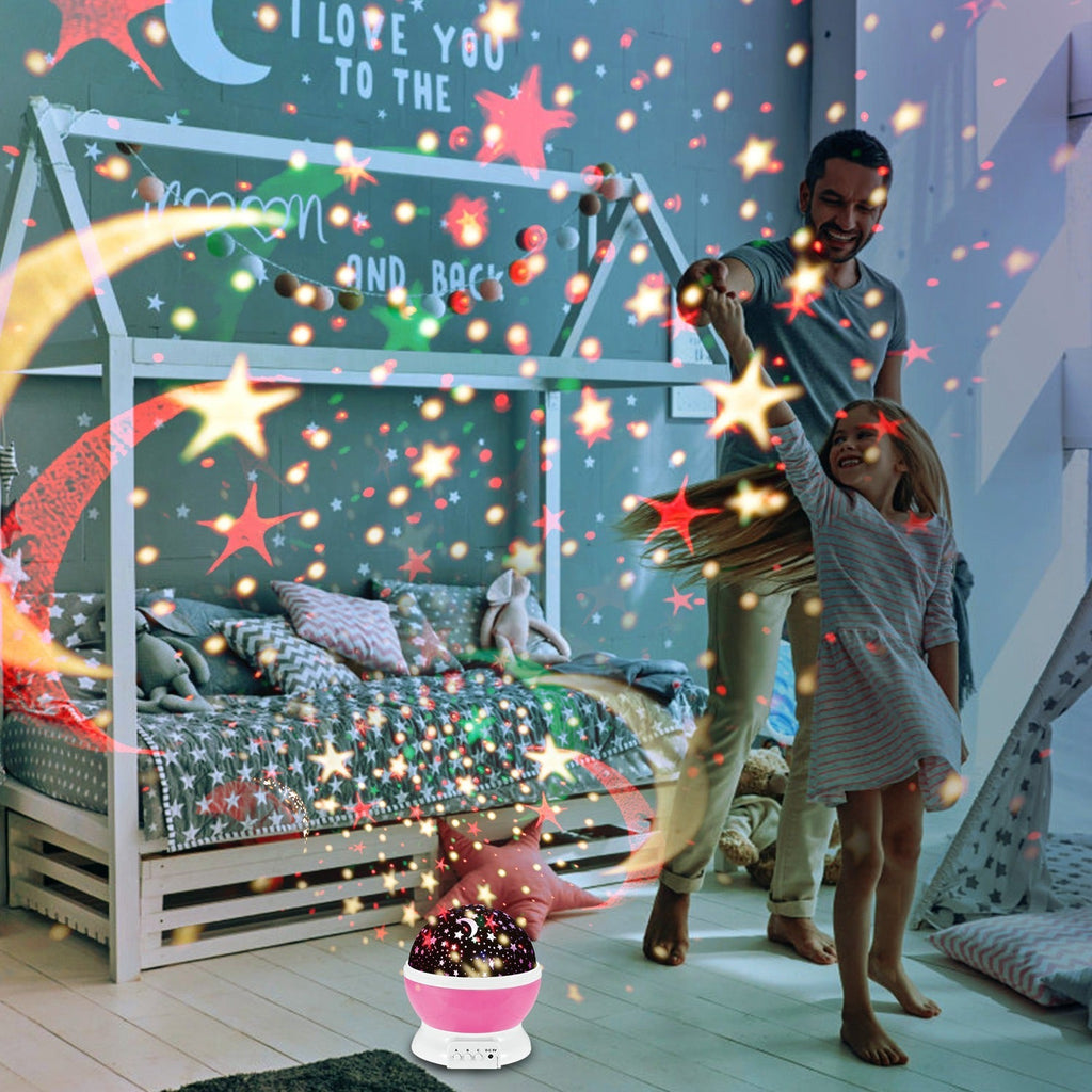 LED Star Sky Projector Night Light Kids Rotating Starry Night Lamp USB Sleep Light Xmas Gift