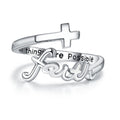 925 Sterling Silver Faith Cross Ring