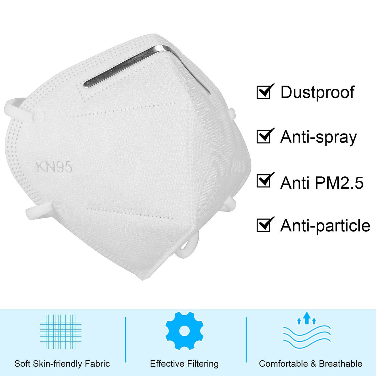 10 PCS Disposable KN95 Mask FFP2 Soft Breathable Protective Mask 95% Filtration Safety Masks Non-woven Fabric Face Mouth Mask