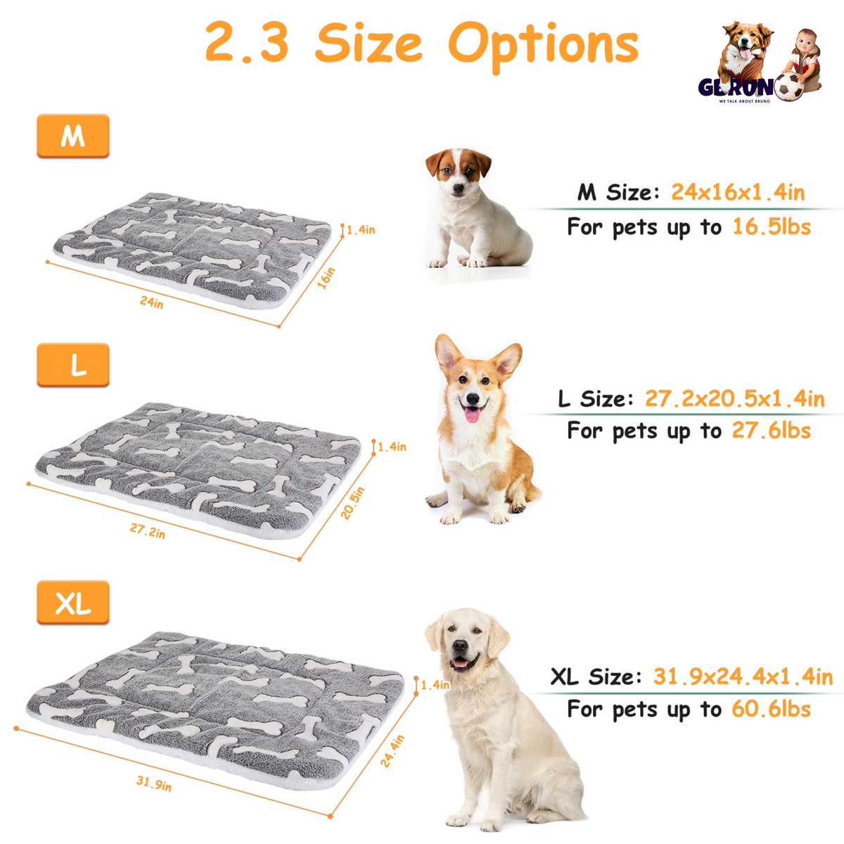 GBruno Dog Bed Mat