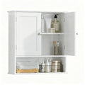 Wall Mounted Bathroom Cabinet with Adjustable Shelf & Doors