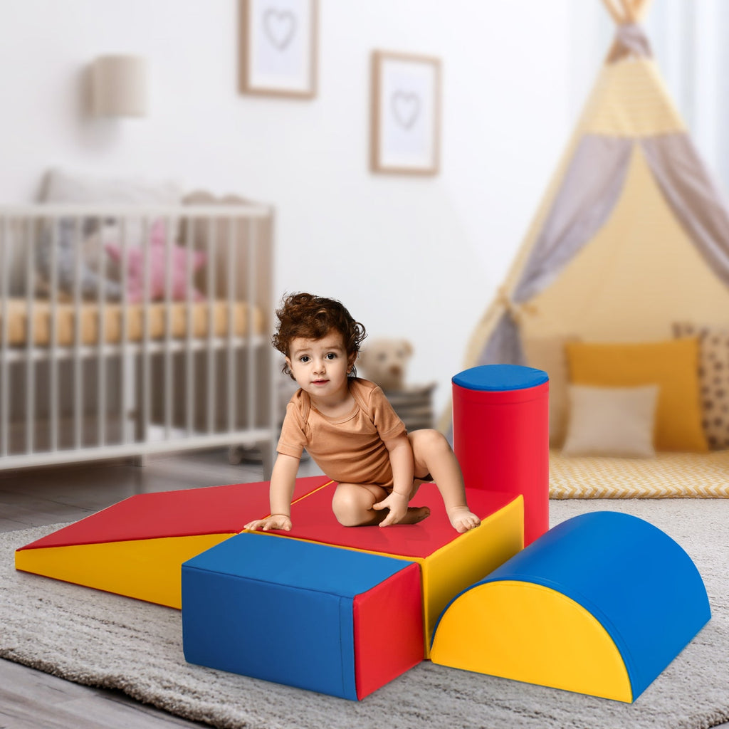 5-Piece Set Climb Activity Play Safe Foam Blocks-Red