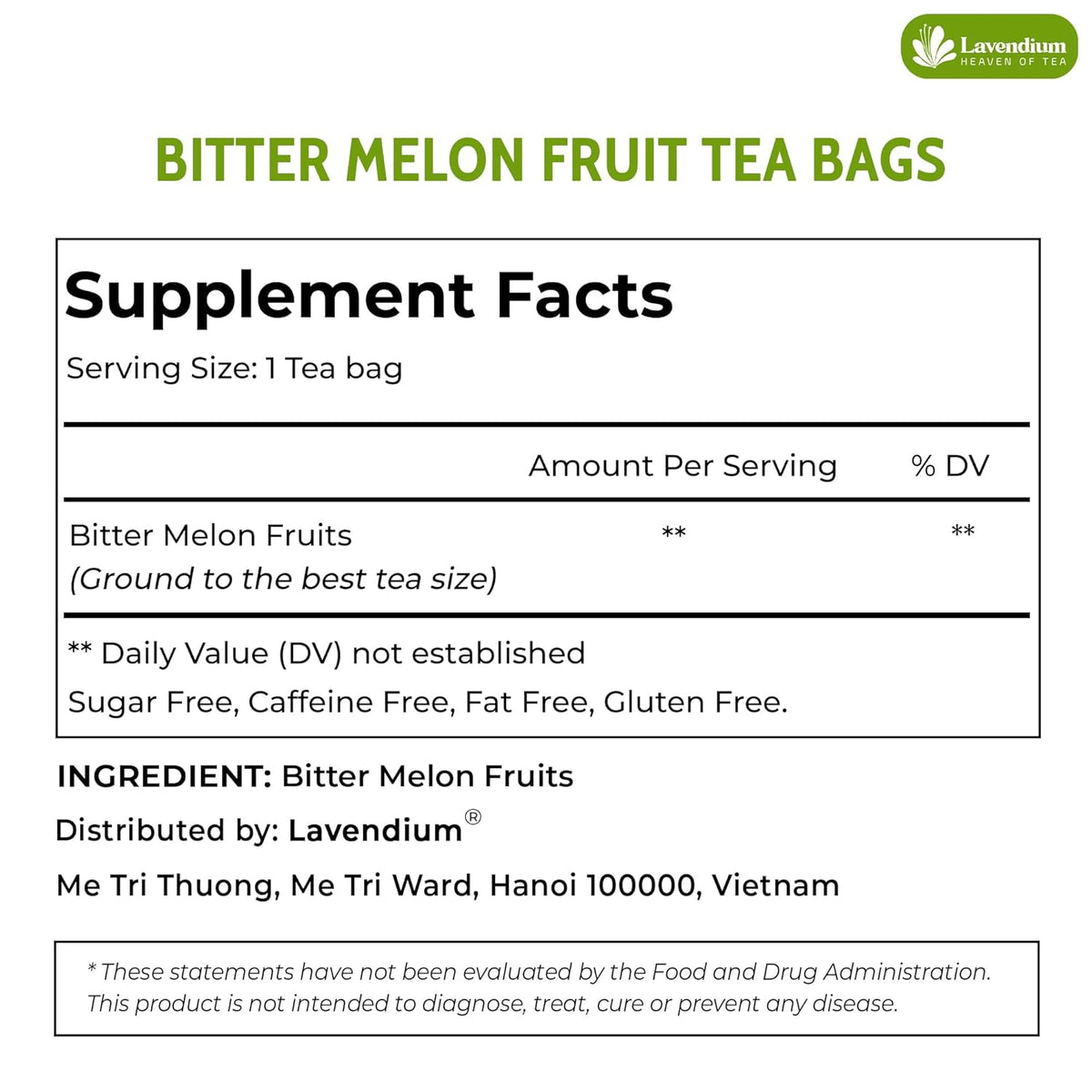 Bitter Melon Herbal Tea Bags