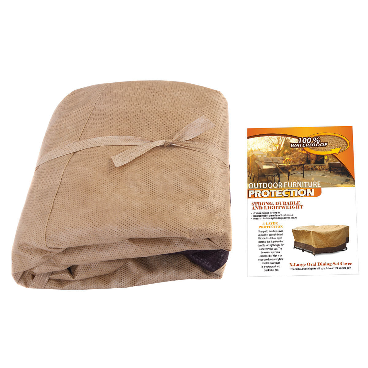72 Inch Waterproof Oval/Rect Garden Table Cover