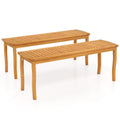 Acacia Wood Outdoor 48" Long Patio Dining Bench